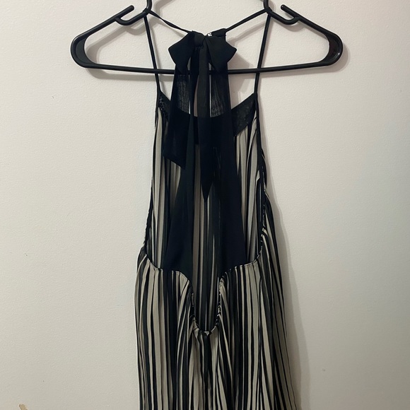 Flowy Rhinestone Shift Open back bow Dress - Picture 2 of 4